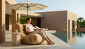 Caterpillar Lounger - Patio Edition | Sillón Individual de Exterior Sunbrella®