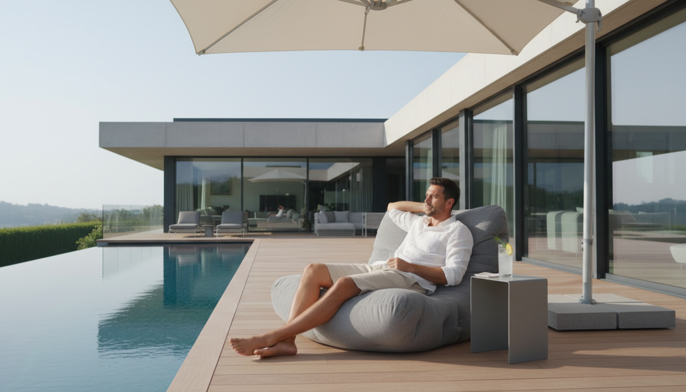 Caterpillar Lounger - Patio Edition | Sillón Individual de Exterior Sunbrella®
